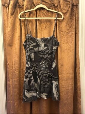 Urban Outfitters Moxie Mesh Mini Slip Dress